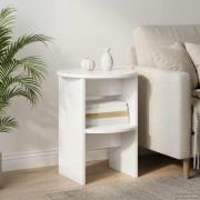 vidaXL Sidokabinett 2 pcs Högblank Vit Ø40 x 50 cm Konstruerat trä