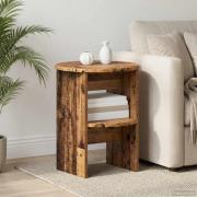 vidaXL Sidokabinett Gammalt trä Ø40 x 50 cm Konstruerat trä