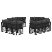 vidaXL Utomhussoffset Svart Polyester