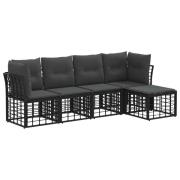 vidaXL Utomhussoffset Svart Polyester