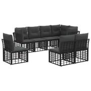 vidaXL Utomhussoffset Svart Polyester