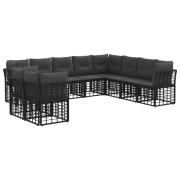 vidaXL Utomhussoffset Svart Polyester