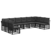 vidaXL Utomhussoffset Svart Polyester