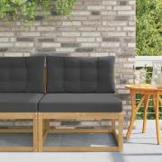 vidaXL Utomhus Mellansoffa Polyester Vit