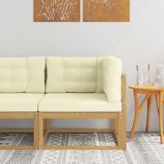 vidaXL Utehörnsoffa Polyester Vit