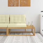 vidaXL Modulsoffa utomhus med kudde Vit 115 x 83 x 73 cm Polyester