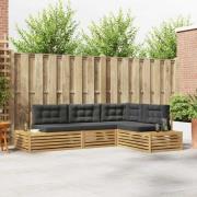 vidaXL 4 Stycke Utomhussoffset Polyester Vit