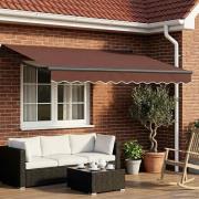 vidaXL Elektrisk Retraktabel Markis Brun 2,5 x 2 m