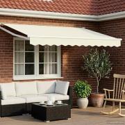 vidaXL Manuell utdragbar markis med LED-lampor 3 x 2,5 m