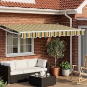 vidaXL Manuell utdragbar markis med LED-lampor 3 x 2,5 m