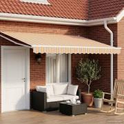 vidaXL Manuell utdragbar markis med LED-lampor 4,5 × 3 m