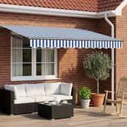 vidaXL Manuell utdragbar markis med LED-lampor 2,5 x 2 m