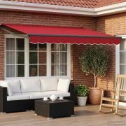 vidaXL Manuell utdragbar markis med LED-lampor 3,5 x 2 m