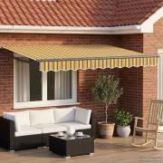 vidaXL Manuell utdragbar markis med LED-lampor 3 x 2,5 m