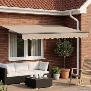 vidaXL Manuell utdragbar markis med LED-lampor 3 x 2,5 m