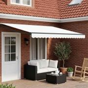 vidaXL Manuell utdragbar markis med LED-lampor 4 × 3 m