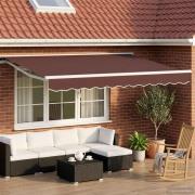 vidaXL Manuell Utdragbar Markis Brun 3 x 2,5 m