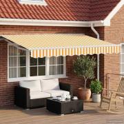 vidaXL Manuell Utdragbar Markis Orange 3,5 x 2,5 m