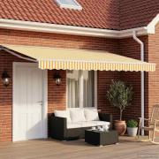 vidaXL Manuell Utdragbar Markis Gul 4 × 3 m