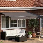 vidaXL Manuell Utdragbar Markis Antracit 3,5 x 2 m