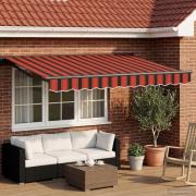 vidaXL Manuell markisram med LED-lampor 3,5 x 2,5 m