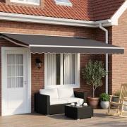 vidaXL Elektrisk Retraktabel Markis Antracit 4,5 × 3,5 m