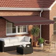 vidaXL Elektrisk Retraktabel Markis Brun 2,5 x 2 m