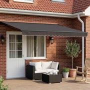 vidaXL Elektrisk Retraktabel Markis Antracit 5 x 3 m