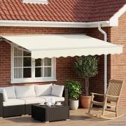 vidaXL Elektrisk Retraktabel Markis Grädde och vit 3 x 2 m