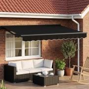 vidaXL Elektrisk Retraktabel Markis Svart och Anthracit 3 x 2,5 m