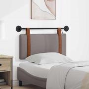 vidaXL Hängande sänggavel Med LED-lampa Taupe Antik PU