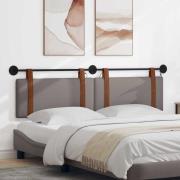vidaXL Hängande sänggavel Med LED-lampa Taupe Antik PU