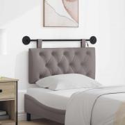 vidaXL Hängande sänggavel Med LED-lampa Taupe Tyg