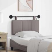 vidaXL Hängande sänggavel Med LED-lampa Taupe Tyg