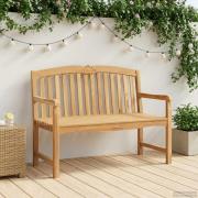 vidaXL Handsnidad Rosabänk Naturlig 114 x 60 x 95 cm Massivt teakträ