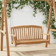 vidaXL Gungbänk Naturlig 114 x 60 x 60,5 cm Massivt teakträ