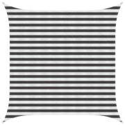 vidaXL Solsätt segel Antracit och vitt 2,5 x 2,5 m HDPE