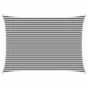 vidaXL Solsätt segel Antracit och vitt 3,5 x 4,5 m HDPE