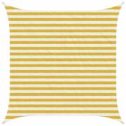 vidaXL Solsätt segel Gul och Vit 2,5 x 2,5 m HDPE