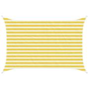 vidaXL Solsätt segel Gul och Vit 2 x 3,5 m HDPE