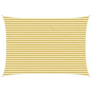 vidaXL Solsätt segel Gul och Vit 3,5 x 4,5 m HDPE