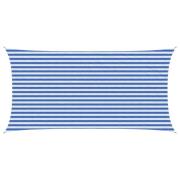 vidaXL Solsätt segel Blå och Vit 2,5 x 6 m HDPE