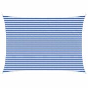 vidaXL Solsätt segel Blå och Vit 3,5 x 5 m HDPE