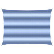 vidaXL Solsätt segel Blå och Vit 5 x 7 m HDPE