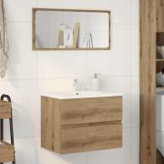vidaXL Badrumsskåp artisan ek 60x38,5x45 cm konstruerat trä