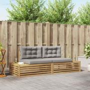 vidaXL Utomhussoffset med kudde Vit 230,5 x 83 x 73 cm Polyester