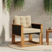 vidaXL Utomhus Mellansoffa Massivt Akaciaträ Naturlig