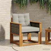 vidaXL Utomhussoffa Massivt Akaciaträ Naturlig