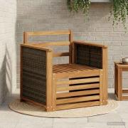 vidaXL Utomhus Mellansoffa Naturlig