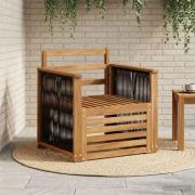 vidaXL Utomhus Mellansoffa Naturlig